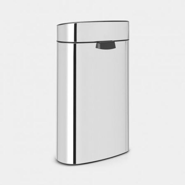 Brabantia Touch Bin afvalemmer 40 liter met kunststof binnenemmer Brilliant Steel