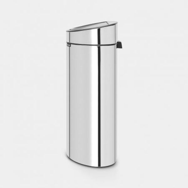 Brabantia Touch Bin afvalemmer 40 liter met kunststof binnenemmer Brilliant Steel