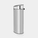 Brabantia Touch Bin afvalemmer 40 liter met kunststof binnenemmer Metallic Grey / Brilliant Steel