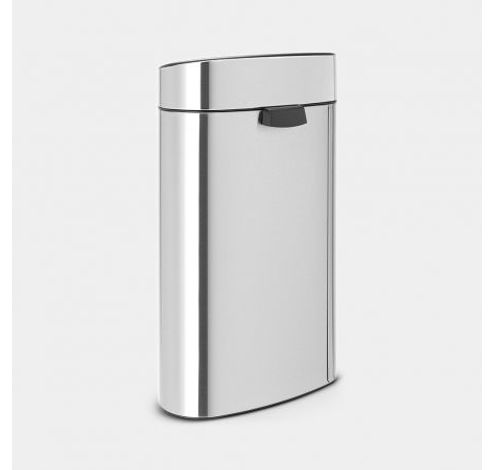 Touch Bin poubelle 40 litres avec seau intérieur synthétique Matt Steel Fingerprint Proof  Brabantia