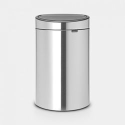 Brabantia Touch Bin afvalemmer 40 liter met kunststof binnenemmer Matt Steel Fingerprint Proof 