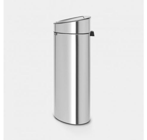 Touch Bin afvalemmer 40 liter met kunststof binnenemmer Matt Steel Fingerprint Proof  Brabantia