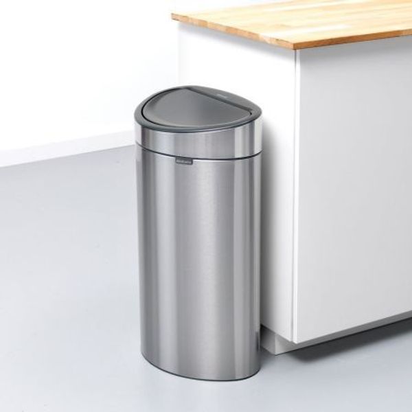 Brabantia Touch Bin afvalemmer 40 liter met kunststof binnenemmer Matt Steel Fingerprint Proof