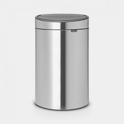 Touch Bin poubelle 10 + 23 litres avec 2 seaux intérieurs synthétiques Matt Steel 