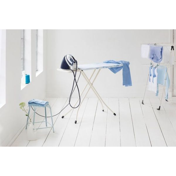 Brabantia Strijkplank A 110x30cm met strijkijzerhouder White 22 - Cotton Flower