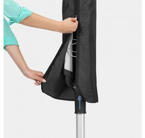 Lift-o-Matic Advance séchoir parapluie avec housse de protection et sac pour pinces à linge avec ancre de terre en métal - Metallic Grey  Brabantia