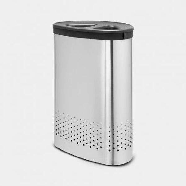 Brabantia Wasbox 55 liter Matt Steel / Dark Grey kunststof deksel