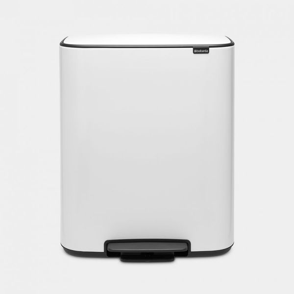 Brabantia Bo pedaalemmer 60 liter met kunststof binnenemmer White