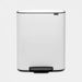 Brabantia Bo pedaalemmer 60 liter met kunststof binnenemmer White