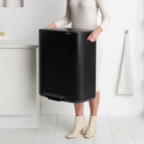 Brabantia Bo pedaalemmer 60 liter met kunststof binnenemmer Matt Black