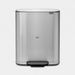 Brabantia Bo pedaalemmer 60 liter met kunststof binnenemmer Matt Steel Fingerprint Proof