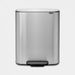 Brabantia Bo pedaalemmer 60 liter met kunststof binnenemmer Matt Steel Fingerprint Proof