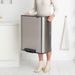 Brabantia Bo pedaalemmer 60 liter met kunststof binnenemmer Matt Steel Fingerprint Proof