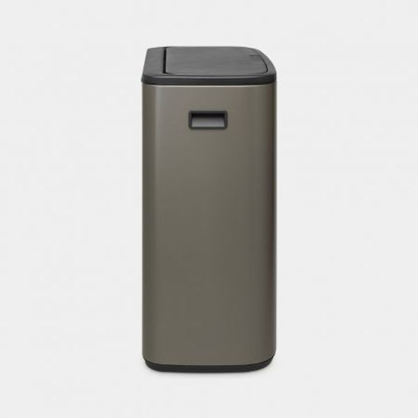 Brabantia Bo Touch Bin afvalemmer 60 liter met kunststof binnenemmer Platinum