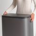 Brabantia Bo Touch Bin afvalemmer 60 liter met kunststof binnenemmer Platinum