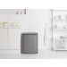 Brabantia Bo Touch Bin afvalemmer 60 liter met kunststof binnenemmer Platinum