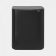 Bo Touch Bin poubelle 60 litres avec seau intérieur synthétique Matt Black 