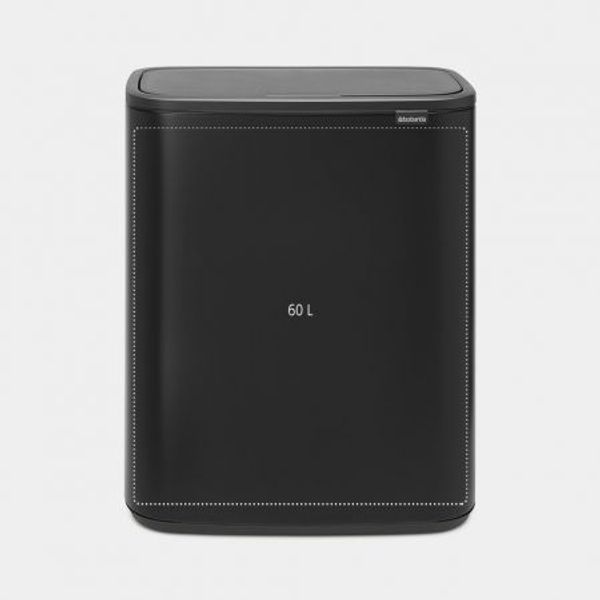 Brabantia Bo Touch Bin afvalemmer 60 liter met kunststof binnenemmer Matt Black