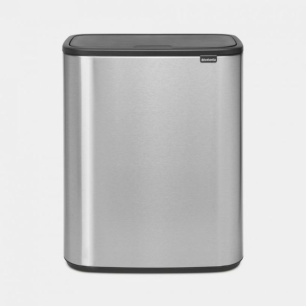 Brabantia Bo Touch Bin afvalemmer 60 liter met kunststof binnenemmer Matt Steel Fingerprint Proof