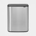 Brabantia Bo Touch Bin afvalemmer 60 liter met kunststof binnenemmer Matt Steel Fingerprint Proof