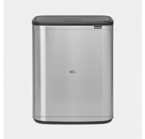 Bo Touch Bin poubelle 60 litres avec seau intérieur synthétique Matt Steel Fingerprint Proof  Brabantia