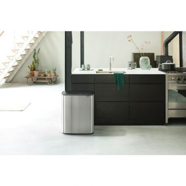 Brabantia Bo Touch Bin afvalemmer 60 liter met kunststof binnenemmer Matt Steel Fingerprint Proof