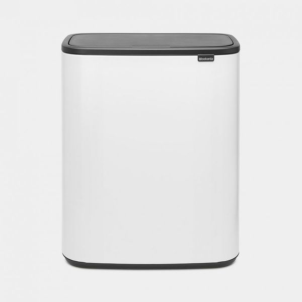 Brabantia Bo Touch Bin afvalemmer 2 x 30 liter met 2 kunststof binnenemmers White