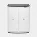 Brabantia Bo Touch Bin afvalemmer 2 x 30 liter met 2 kunststof binnenemmers White