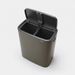 Brabantia Bo Touch Bin afvalemmer 2 x 30 liter met 2 kunststof binnenemmers Platinum