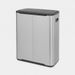 Brabantia Bo Touch Bin afvalemmer 2 x 30 liter met 2 kunststof binnenemmers Matt Steel Fingerprint Proof