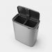 Brabantia Bo Touch Bin afvalemmer 2 x 30 liter met 2 kunststof binnenemmers Matt Steel Fingerprint Proof