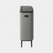 Brabantia Bo Touch Bin Hi afvalemmer 60 liter met kunststof binnenemmer Mineral Concrete Grey