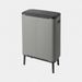 Brabantia Bo Touch Bin Hi afvalemmer 60 liter met kunststof binnenemmer Mineral Concrete Grey