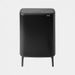 Brabantia Bo Touch Bin Hi afvalemmer 2 x 30 liter met 2 kunststof binnenemmers Matt Black