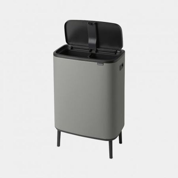 Brabantia Bo Touch Bin Hi afvalemmer 2 x 30 liter Mineral Concrete Grey