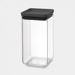 Brabantia Tasty+ voorraadbus stapelbaar 1,6L - Dark Grey