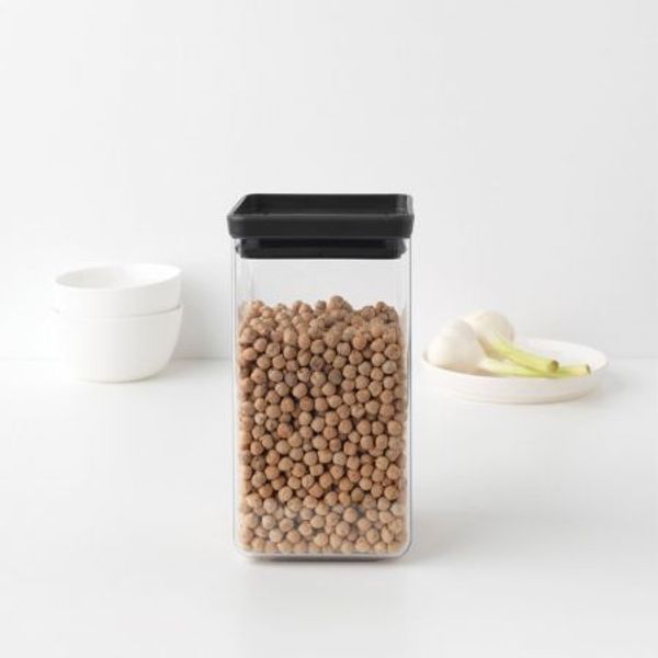 Brabantia Tasty+ voorraadbus stapelbaar 1,6L - Dark Grey