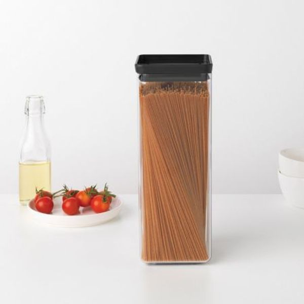 Brabantia Tasty+ voorraadbus stapelbaar 2,5L - Dark Grey