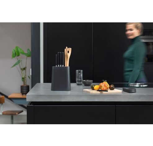 Profile messenblok met keukengerei houder, universeel Dark Grey  Brabantia