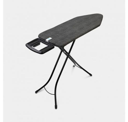 Strijkplank C 124x45cm met solide strijkijzerhouder Black 25 - Denim Black  Brabantia