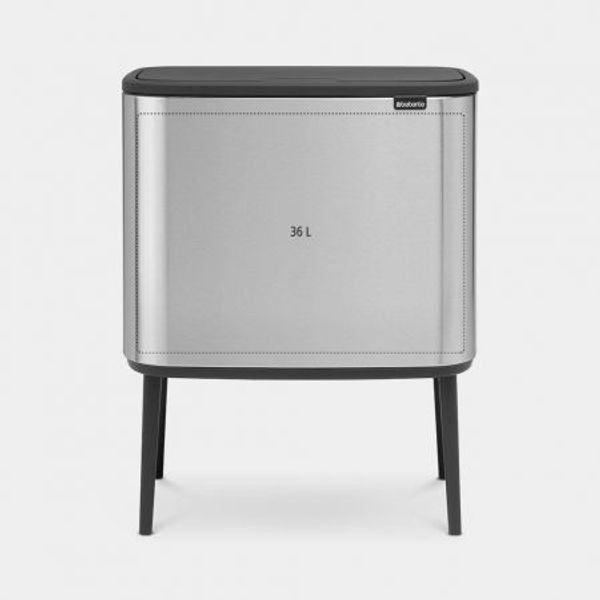 Brabantia Bo Touch Bin afvalemmer 36 liter met kunststof binnenemmer Matt Steel Fingerprint Proof