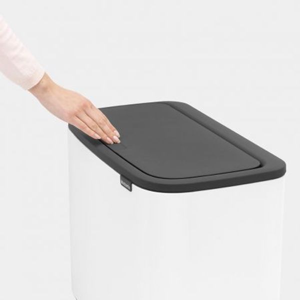 Brabantia Bo Touch Bin afvalemmer 11 + 23 liter met 2 kunststof binnenemmers White