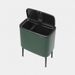 Brabantia Bo Touch Bin afvalemmer 11 + 23 liter met 2 kunststof binnenemmers Pine Green