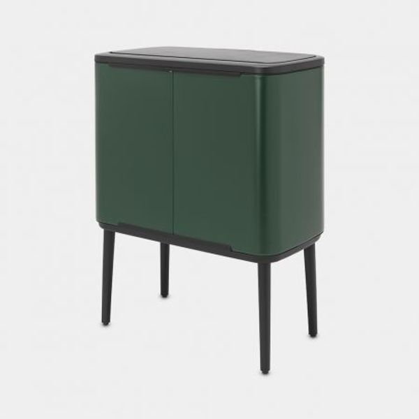 Brabantia Bo Touch Bin afvalemmer 11 + 23 liter met 2 kunststof binnenemmers Pine Green