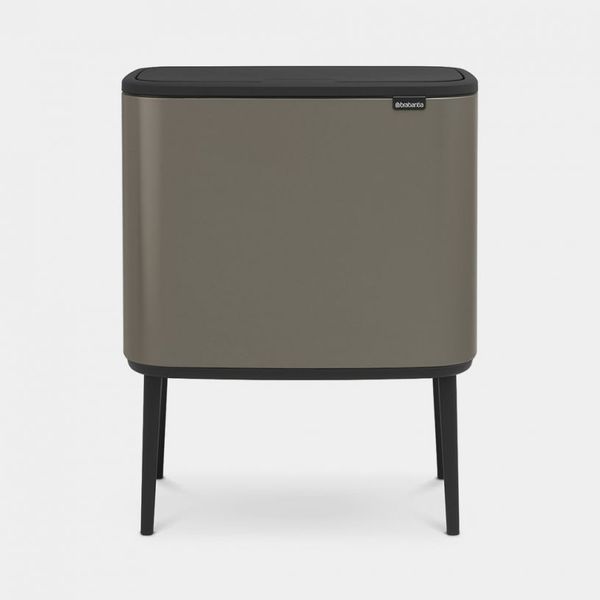 Brabantia Bo Touch Bin afvalemmer 3 x 11 liter met 3 kunststof binnenemmers Platinum