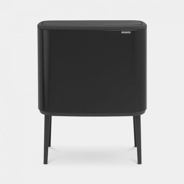 Brabantia Bo Touch Bin afvalemmer 3 x 11 liter met 3 kunststof binnenemmers Matt Black