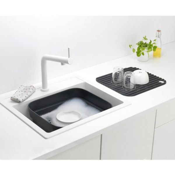 Brabantia Sink Side afwasbak met afdruipschaal Dark Grey