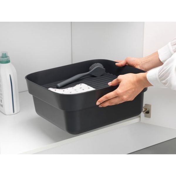 Brabantia Sink Side afwasbak met afdruipschaal Dark Grey