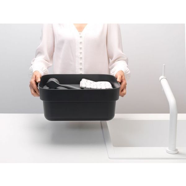 Brabantia Sink Side afwasbak met afdruipschaal Dark Grey