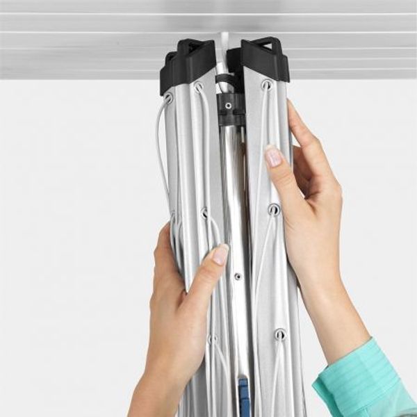 Brabantia Essential droogmolen 50m met bodemhuls - Metallic Grey